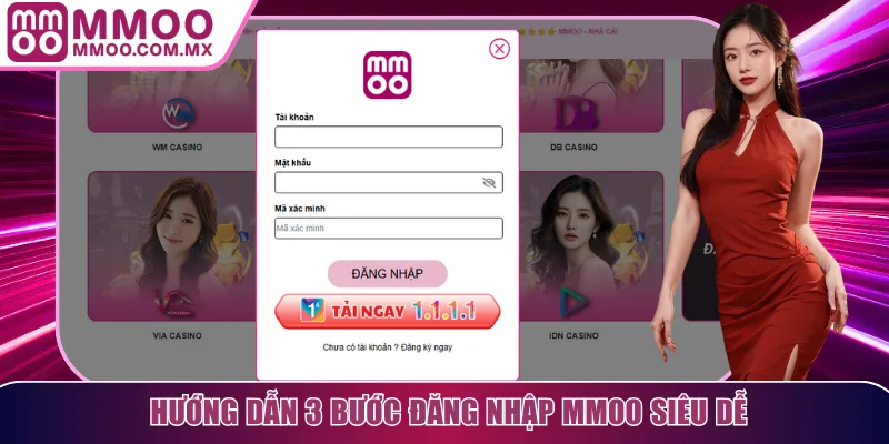 Hướng dẫn 3 bước đăng nhập MMOO siêu dễ